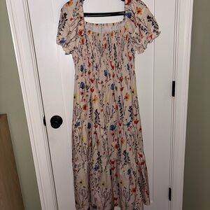 SHEIN Multicolor Floral Midi Dress